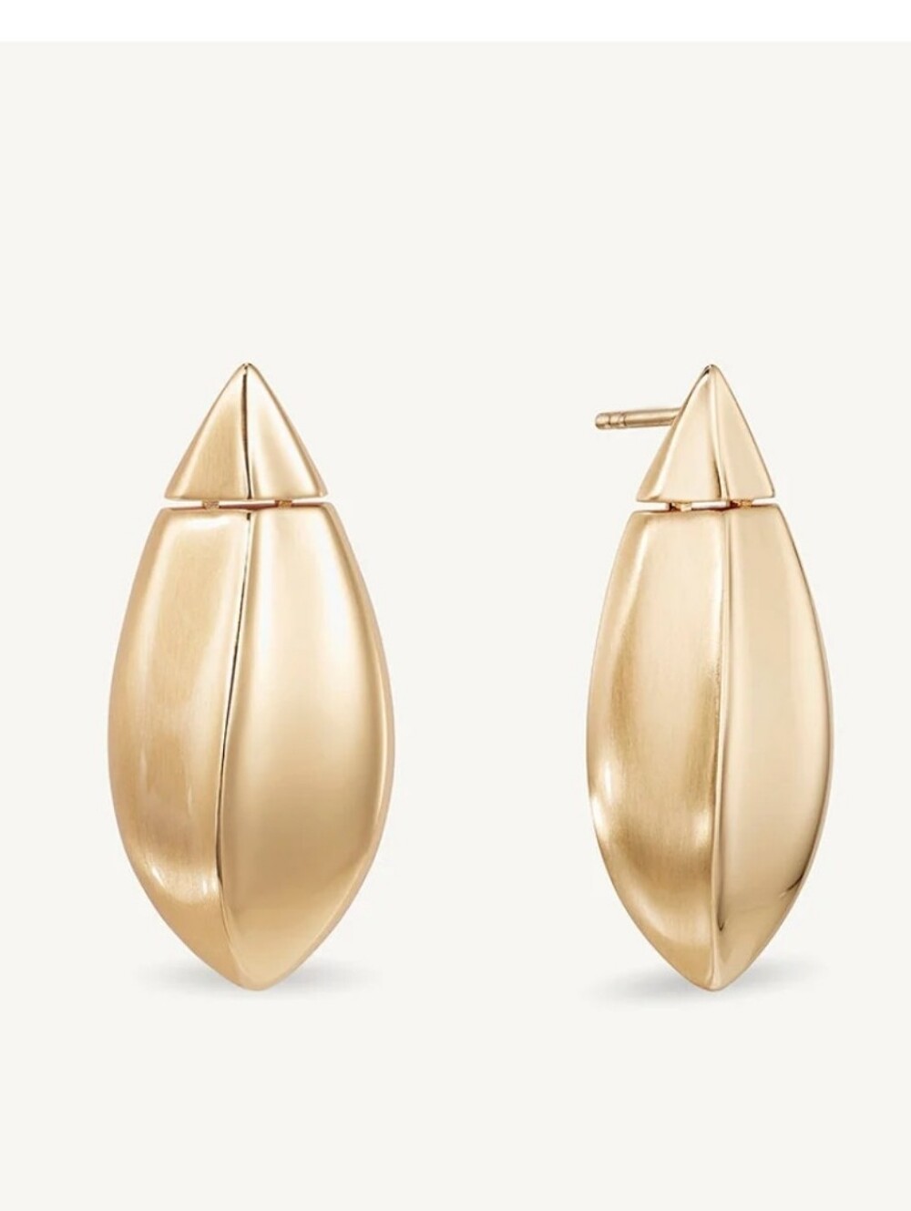 Dean Davidson Design Lotus Leaf-Style Drop Stud Earrings